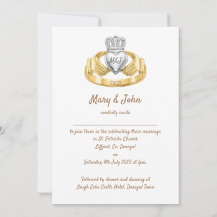 Initiales et date des Faire-part de mariage de bag