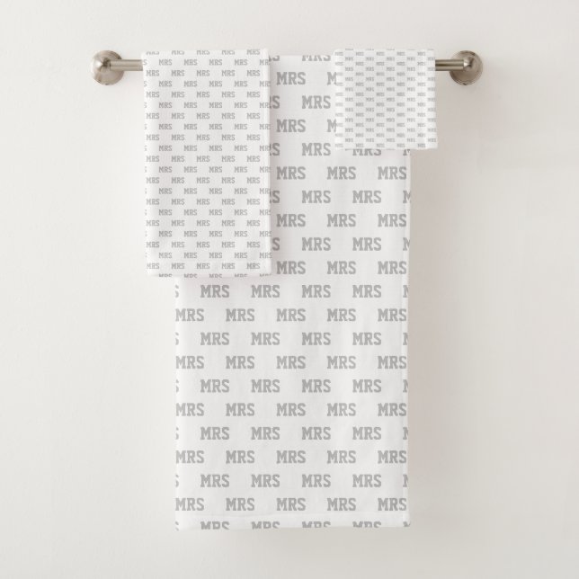 Initiales grises Motif Monogramme (En situation)