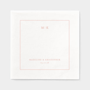 Initiales minimalistes Corail Élégantes