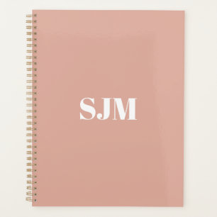 Initiales minimalistes modernes en monogramme rose