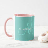 Initiales Monogramm für Aquamarine Vorlagennamen m
