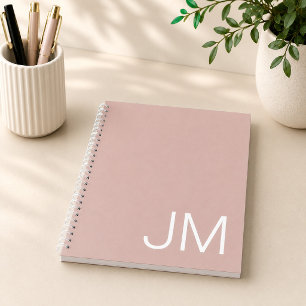 Initiales Monogrammées de Grande Taille Carnet Ros