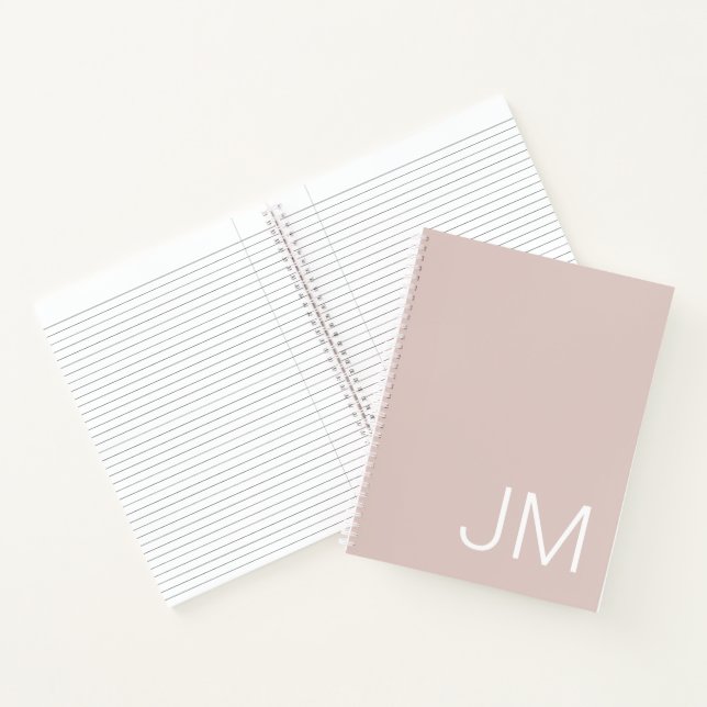 Initiales monogrammes surdimensionnées Carnet rose (Intérieur)