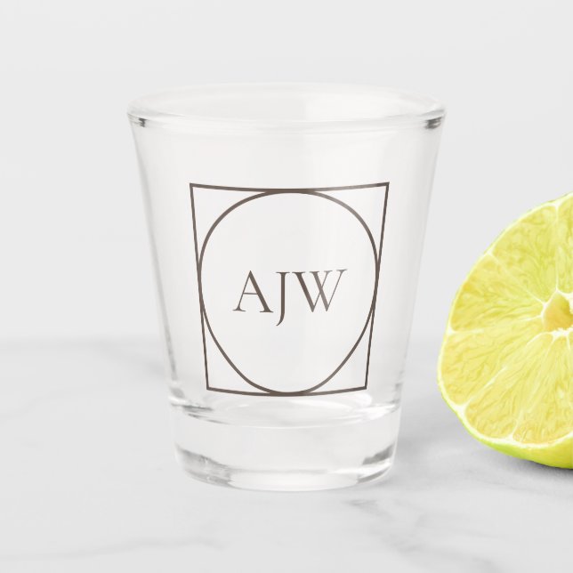 Initiales personnalisées en verre tourné (Devant)