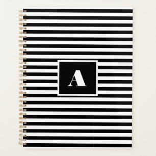 Initiales personnalisées triées en noir et blanc