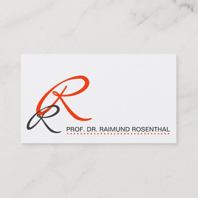 Initialien Visitenkarte (Rückseite)