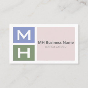 Initialisierte Coole Tone-Blöcke Visitenkarte