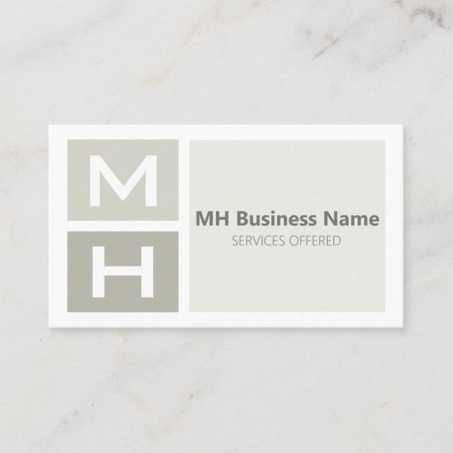 Initialized Grey Tone Blocks Visitenkarte (Vorderseite)