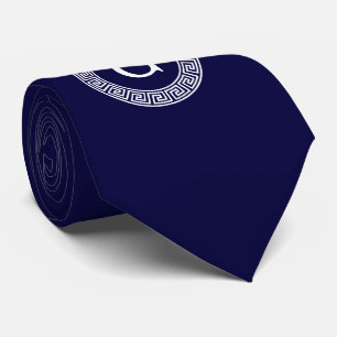 Initialmonogramm für den Navy Blue Whites griechis Krawatte