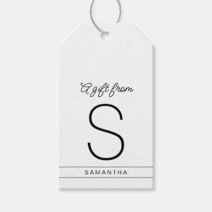 Initialname der Personalisierten Monogrammgruppe W Geschenkanhänger