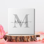 Initialname des Monogramms personalisieren Fliese<br><div class="desc">Personalisieren Sie diese Keramik für den Anfangsnamen Monogram. Bearbeiten Sie es,  um eine Hintergrundfarbe hinzuzufügen,  den Schriftart oder die Farbe des Textes zu ändern oder ein Foto oder ein Kunstwerk hinzuzufügen. Sandy unter admin@giftsyoutreasure.com kontaktieren</div>