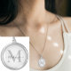 Initialname des Monogramms personalisieren Versilberte Kette (Personalize Monogram Initial Name Silver Plated Necklace)
