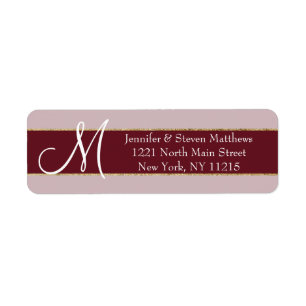 Initialname des roten Monogrammes mit Goldstreifen