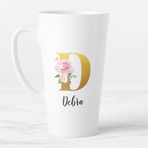 Initialname für das benutzerdefinierte florale Mon Milchtasse
