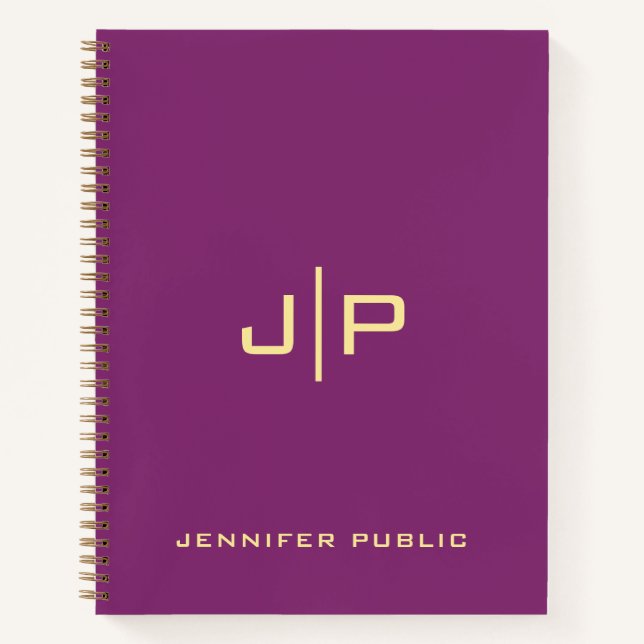 Initialname für das benutzerdefinierte Monogramm G Notizbuch (Vorderseite)