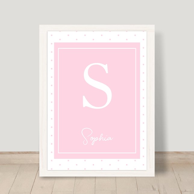 Initialname Personalisiert Monogramm-Kinderzimmer Poster (Von Creator hochgeladen)