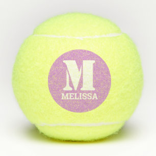 Initialname Retro Typografie Monogramm Tennisbälle