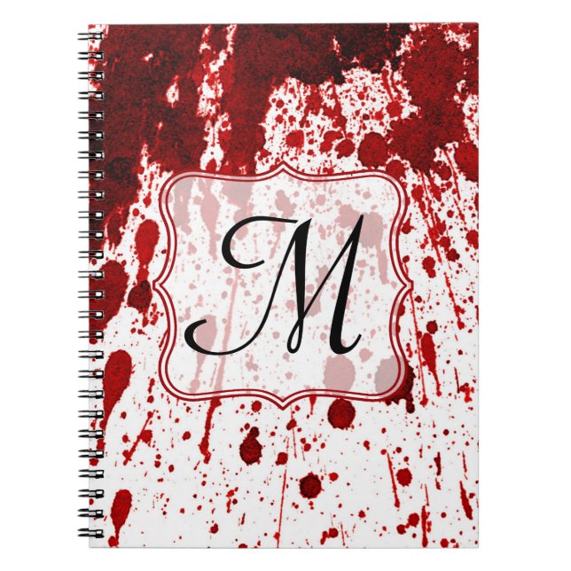 Initialnote Book zum Vampire Blood Dripping Monogr Notizblock (Vorderseite)