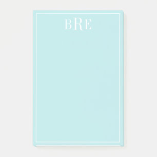 Initials Aqua Post-it Klebezettel