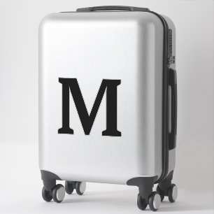 Initials für Schwarze Monogramme Name Benutzerdefi Aufkleber