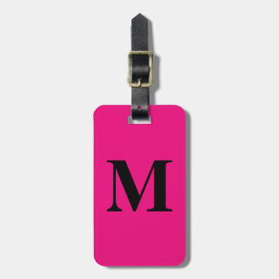 Initials-Gastgeschenk-Girl-Girl für die heiße rosa Gepäckanhänger
