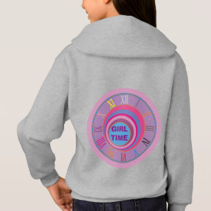 Initials Girl Time Clock Rosa Lila blaue Zahlen Hoodie