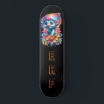 *~* Initials Neon Hair Rainbow AP89 Troll Skateboard<br><div class="desc">(Suchen Sie den Code AP89 für Troll-Objekte und AP88 für mittelalterliche Themen ) Einfache Übertragung auf andere Zazzle-Produkte. Skateboard im Hintergrund. Die hellen und so glücklichen NEON Rainbow Farben sind nur Pop der TROLL-Bilder und LETTERS. Personalisieren / Personalisieren Sie Ihre INITIALE / MONOGRAM und spielen Sie mit dem Schriftart und...</div>