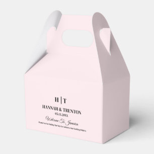 Initials Wedding Welcome Modern Wedding Guest Gift Geschenkschachtel