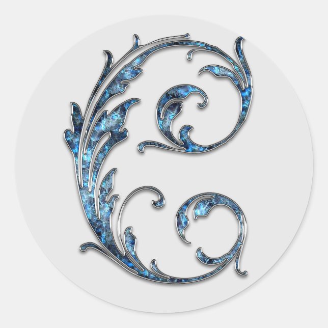 Initialsticker für Monogramm S Runder Aufkleber (Vorderseite)