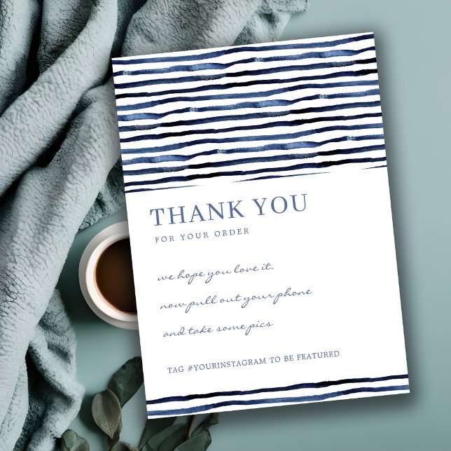 INK BLUE STRIPES PATTERTERN CORPORATE BUSINESS LOG DANKESKARTE (Von Creator hochgeladen)