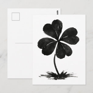 Ink Clover – Symbol des Glücks und der Einfachheit Postkarte