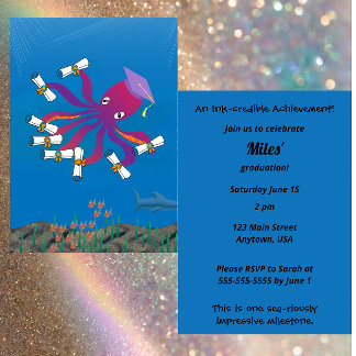 Ink-credible Achievement Grad Party Einladung