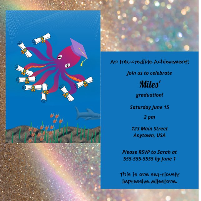 Ink-credible Achievement Grad Party Einladung (Von Creator hochgeladen)