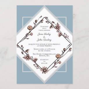Ink Gezeichnet Daisies Hochzeitseinladung Einladung