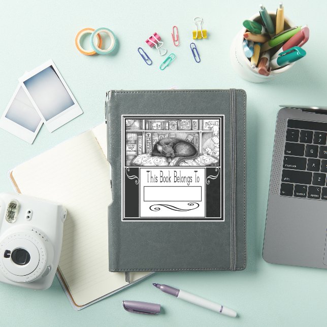 INK Ministerin Lenore, Bibliothekskatzen-Buchzeich Aufkleber (iPad Hülle)