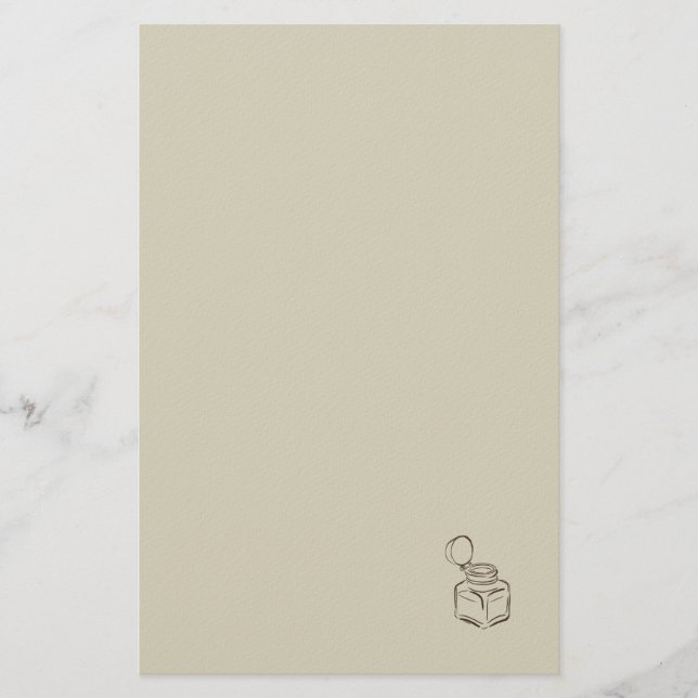 Ink pot- Forgotten Archive- Minimalist Briefpapier (Vorderseite)