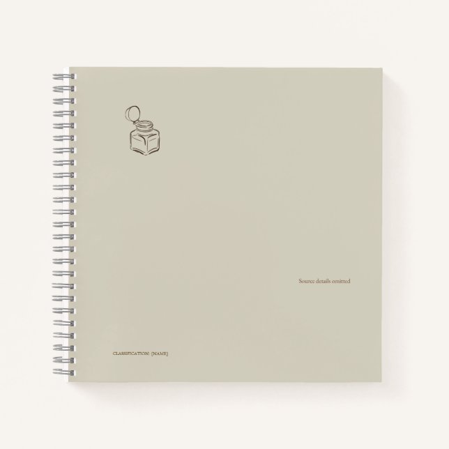 Ink pot- Forgotten Archive- Minimalist Notizbuch (Vorderseite)