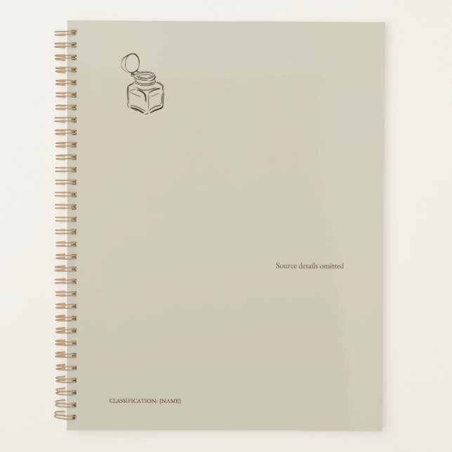 Ink pot- Forgotten Archive- Minimalist Planner Planer (Vorderseite)