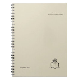 Ink Pot- Minimalist Book Lover Photo Notebook Notizblock