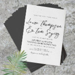 Ink Script Black White Modern Wedding Invitation Einladung<br><div class="desc">Black and White Wedding Invitations with Elegant Ink Script</div>