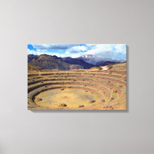 Inka Landwirtschaftliche Stätte in Moray, Peru Leinwanddruck