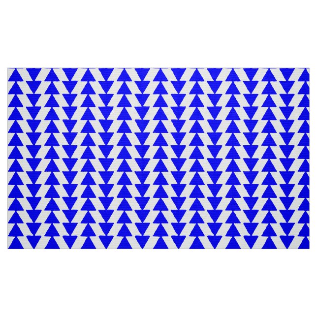 Inkalte Dreiecke - Blau mit Weiß Stoff (Fat Quarter (45,7 x 55,9 cm))