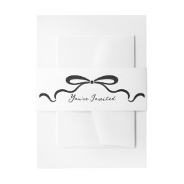 Inkalte Ribbons und Bow Einladungsbanderole