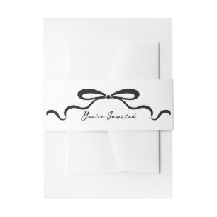 Inkalte Ribbons und Bow Einladungsbanderole