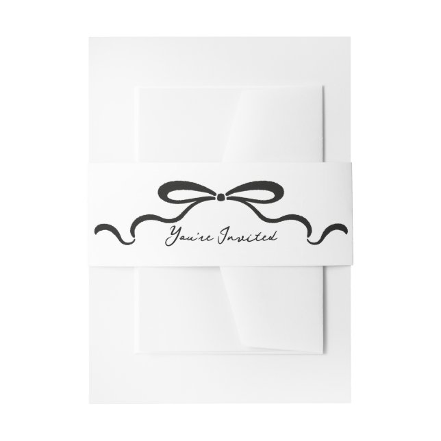 Inkalte Ribbons und Bow Einladungsbanderole (Vorderseite Beispiel)