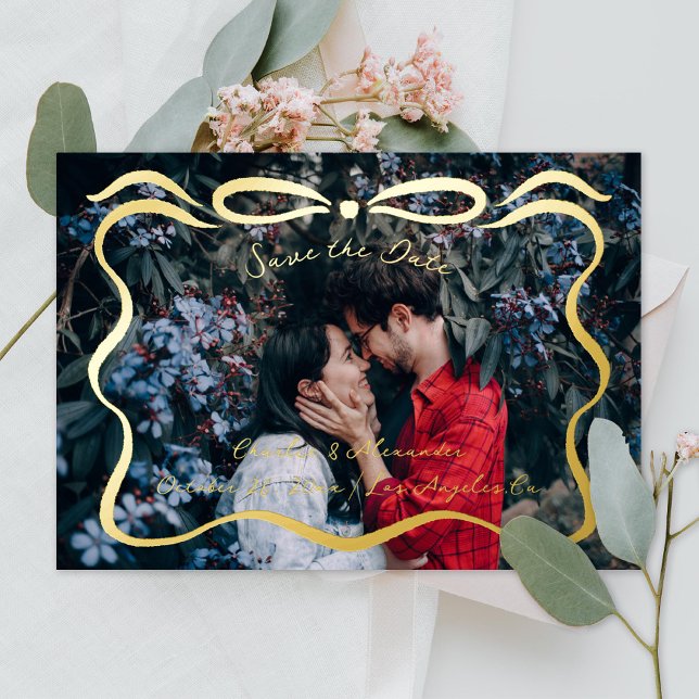 Inkalte Ribbons und Foto aus Bow Folieneinladung (Von Creator hochgeladen)