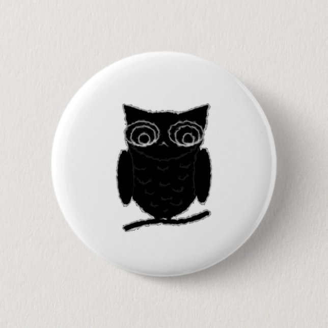 Inkblot Owl Button (Vorderseite)