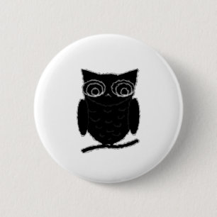 Inkblot Owl Button