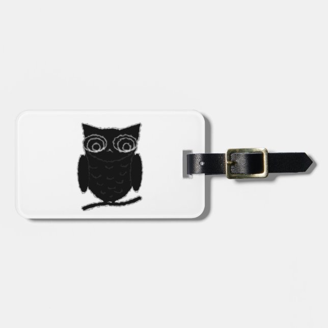 Inkblot Owl Gepäckanhänger (Vorderseite horizontal)
