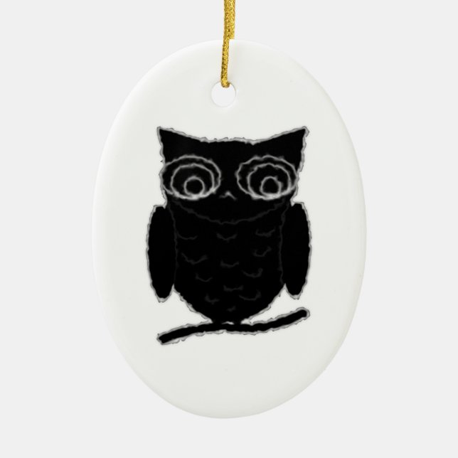 Inkblot Owl Keramikornament (Vorne)